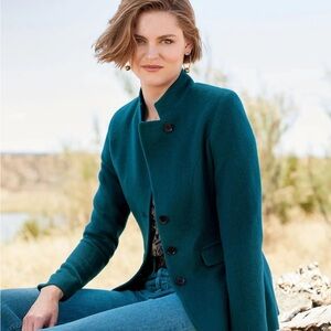 Peruvian Connections Westfalen Jacket Teal Women's Jacket